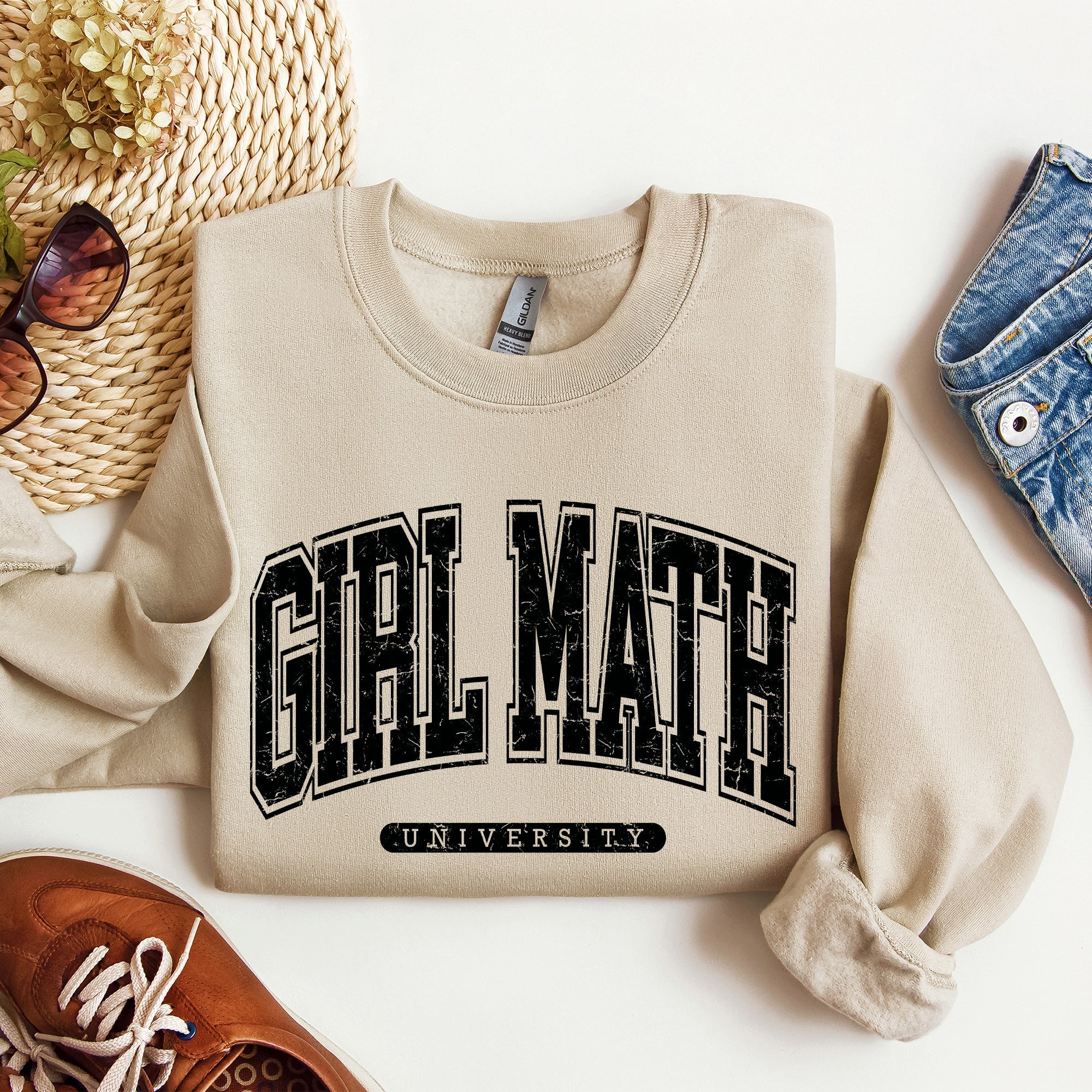 Girl Math University Sweatshirt, Trend